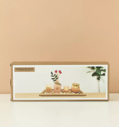 Lifestyle Mystic Amber Vanilla Fragrance Tray Gift Set - Pink