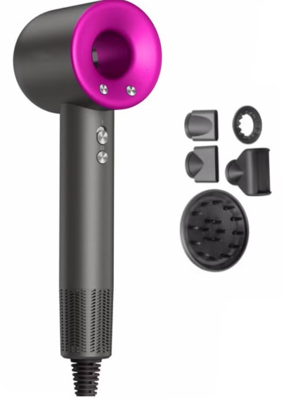 Doscher 1600W Professional Ionic Hair Dryer - Fast Drying Blower Hair Dryer with Thermo-Control, Low Noise, Includes Hair Diffuser and Concentrator for Perfect Styling