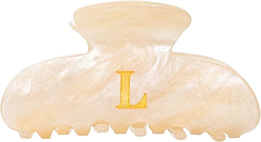 LEVAO Acrylic Letter Hair Clips for Women Large Hair Clips Fashion Glitter Claw Clips Elegant And Durable Hair Accessory for Women Girls