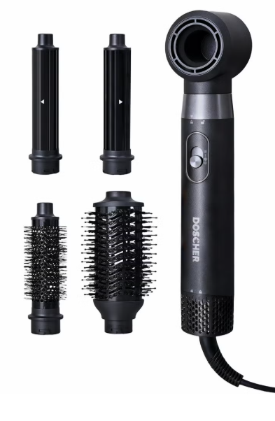 Doscher 5-in-1 Hair Dryer Brush , 1000W Ionic Multi-Functional Blow Dryer Brush for Frizz-Free Drying, Curling, Volumizing & Straightening