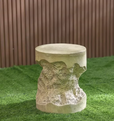 Danube Home Driftwood MGO Side Table - Outdoor Garden Accessory, 40.5cm x 40.5cm x 48cm - Ideal for Patio, Deck, or Garden Ornaments