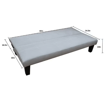 Danube Home Alonzo Fabric Sleeping Sofabed Convertible Sofa Cum Bed Light Grey 166x76x71/33cm