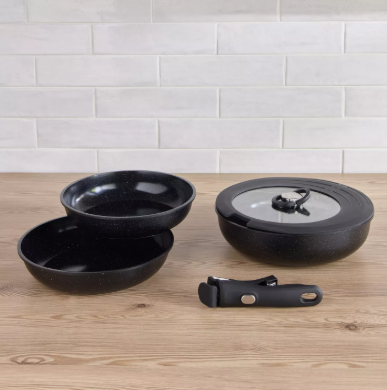 Home Centre Elara 5-Piece Aluminium Induction Base Cookware Set