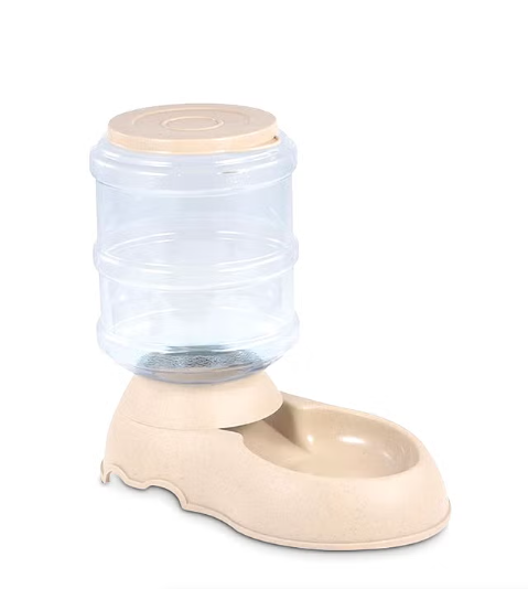 Generic Automatic Gravity Pet Food And Water Feeder Beige/Clear