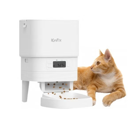 Knox 4L Programmable Automatic Pet Feeder with Dual Power & Portion Control - White