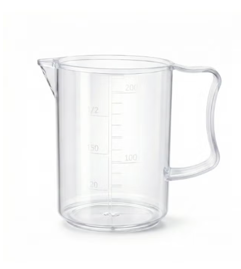 Beram 0.25L Polycarbonate Measuring Cup with Handle for Baking - Transparent
