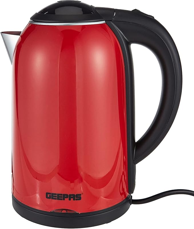 Geepas GK38013 Double Layer Electric Kettle 1.7L - Cordless Water/Tea Kettle with Stainless Steel Double Wall, Auto Shut-Off & Boil-Dry Protection | 2 Years Warranty
