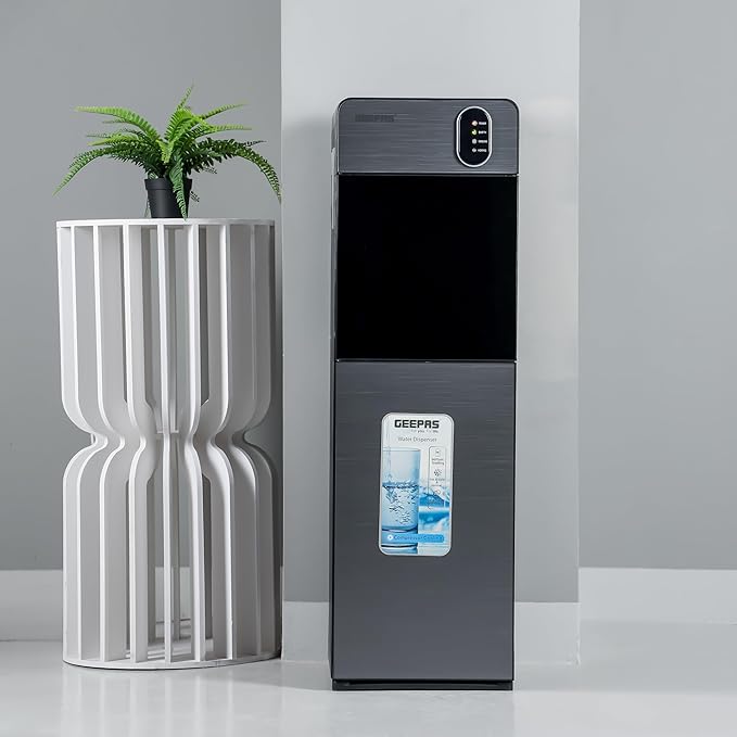 Geepas Hot, Cold And Normal Water Dispenser GWD17037 |3 push up Tap options,fast cooling - Min 2 year manufacturer warranty"