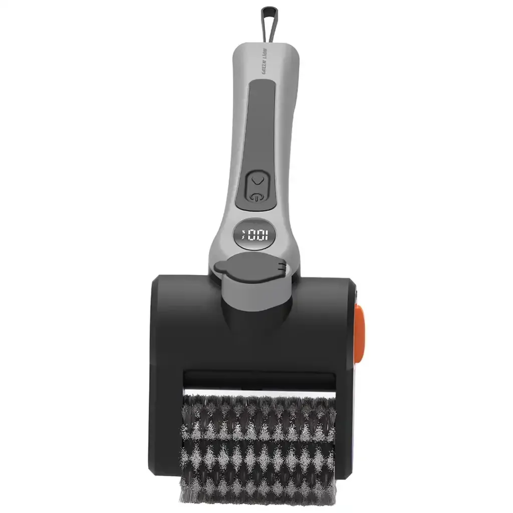 Green Lion Electric Grill Brush, 100W Cordless BBQ Cleaning Brush, 600RPM Rotating Wire Brush, 5200mAh Rechargeable, IPX8 Waterproof, Digital Display, Detachable Water Tank – Black
