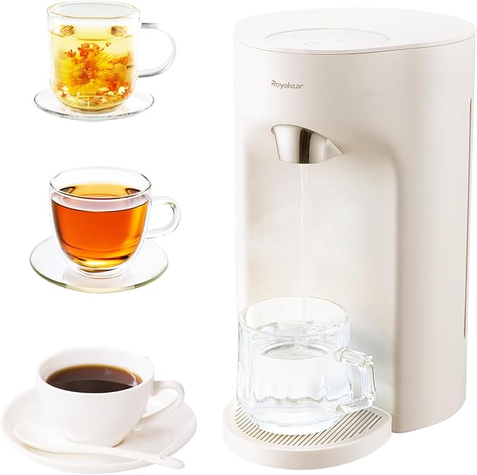 ROYALSTAR Instant Hot Water Dispenser with Magnetic Base, 2100W 1.6L Removeable Water Tank,6 Preset Temperatures and 3 Flow Rate Settings,One-Touch Operation,Water Boiler for Home Kitchen Office