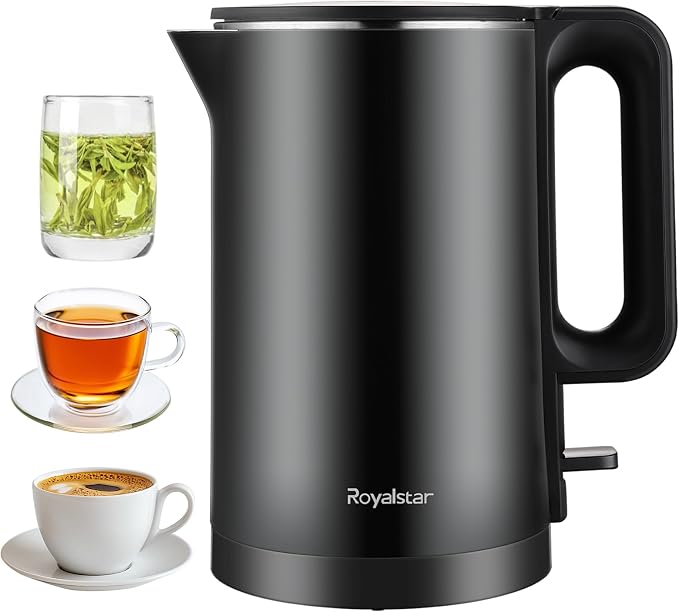 ROYALSTAR 1.7L Electric Kettle Water Boiler Kettle 1500W Power Fast Boil with Auto Cut-off, Anti-Dry-Burn Protection, Separate Independent Base, for Home Office Hotel Restaurant to Make Tea or Coffee