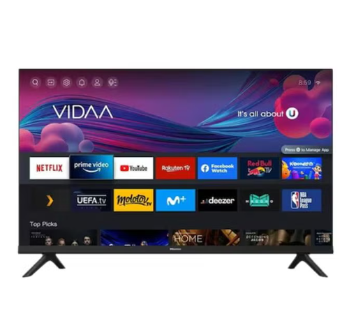 Hisense 32 Inch HD Smart TV, with Natural Colour Enhancer, DTS Virtual X, VIDAA U5 OS, Youtube, Netflix, Freeview Play & WiFi (2021 NEW) 32A4G Black