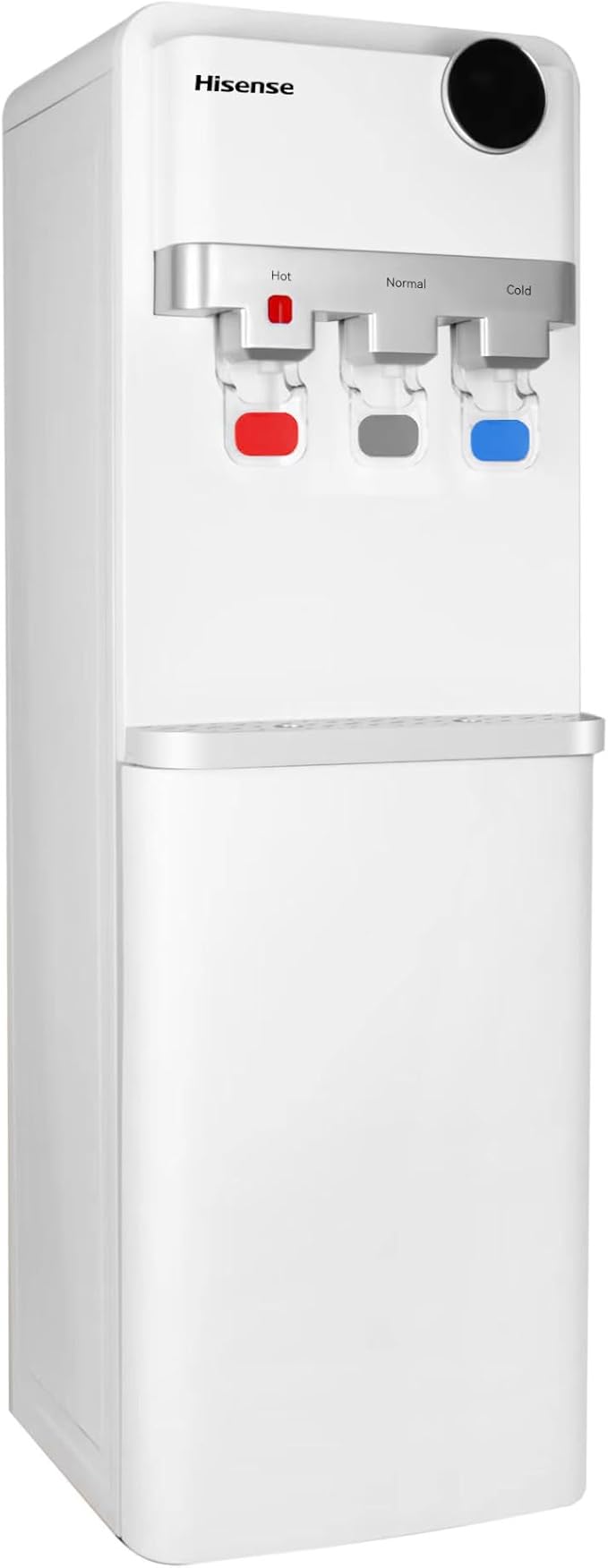 Hisense Water Dispenser- Top Loading, WaterFast Flow, 3 Taps for Hot Cold and Normal Temperature, 3.3 Liters Large ColdWater Tank, White(Amazon Exclusive)
