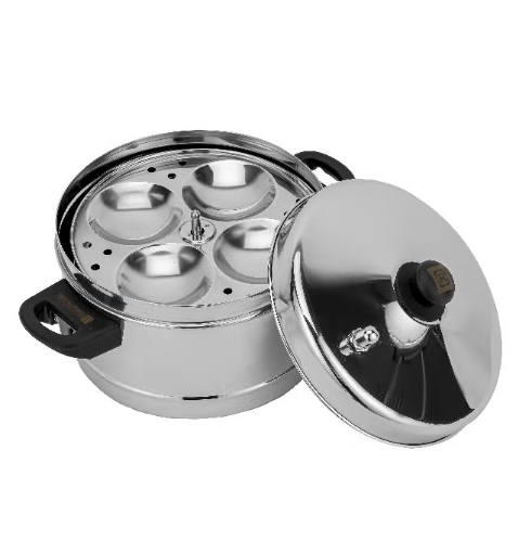 Royalford Stainless Steel Idly Cooker 4L - 4 Racks 16 Idlis, Induction Compatible & Dishwasher Safe, Food Grade Material