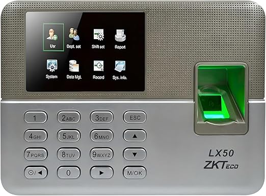 جهاز حضور وانصراف بصمة الإصبع من ZKTeco لتسجيل دخول الموظفين مع برنامج مجاني - LX50