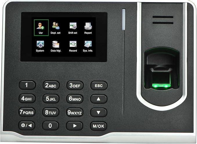 جهاز الحضور بالبصمة البيومترية ZKTeco LX15 | شاشة TFT بحجم 2.8 بوصة | تحميل البيانات عن طريق USB وبدون رسوم شهرية | مثالي للمكاتب الصغيرة وبيئات البيع بالتجزئة