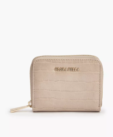 Flora Bella Textured Zip-Around Wallet - Beige