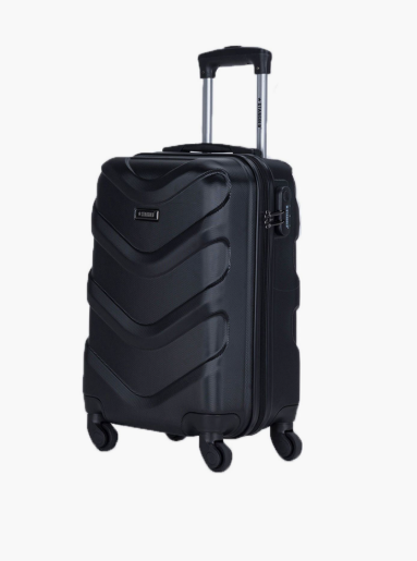 Stargold 51 CM Small Cabin ABS Hard Sided 4-Wheeler Spinner Trolley Bag with Combination Lock - Black