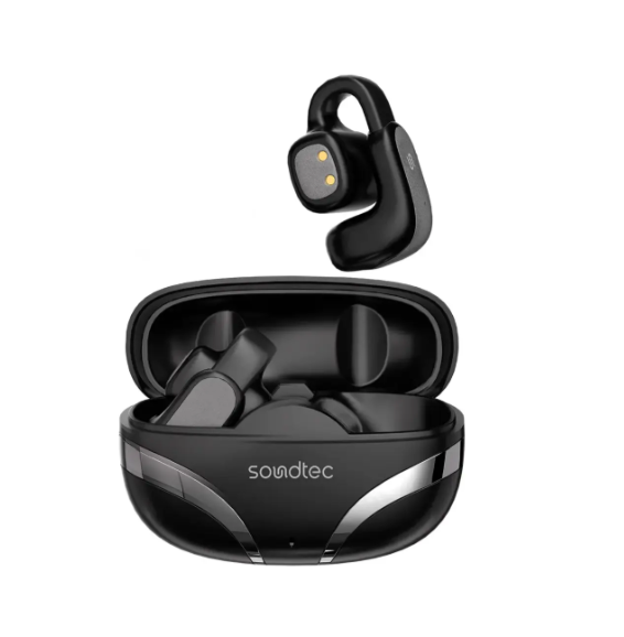 سماعات أذن لاسلكية Porodo Soundtec Flexfit مفتوحة الأذن - أسود