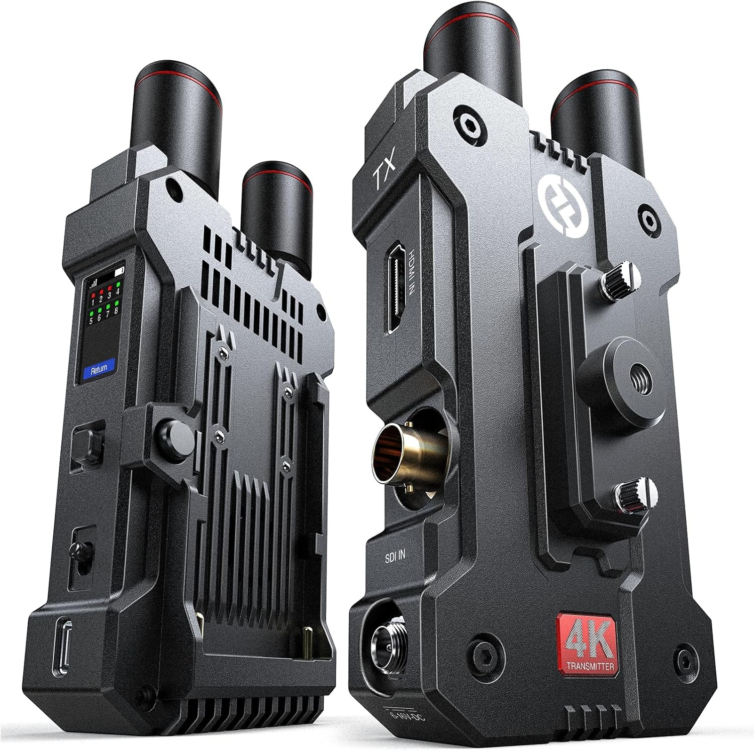 جهاز استقبال الإرسال اللاسلكي Hollyland Mars 4K 5G SDI HDMI Video Transmission System، 4Kp30/1080p60، Support 23.98/29.97/59.94 FPS SDI Out، 450FT LOS Range 66ms Latency، 4 App Monitoring (1TX +1RX)