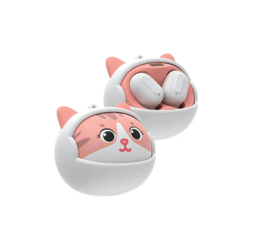 Green Lion Kitty Beats True Wireless Earbuds - White