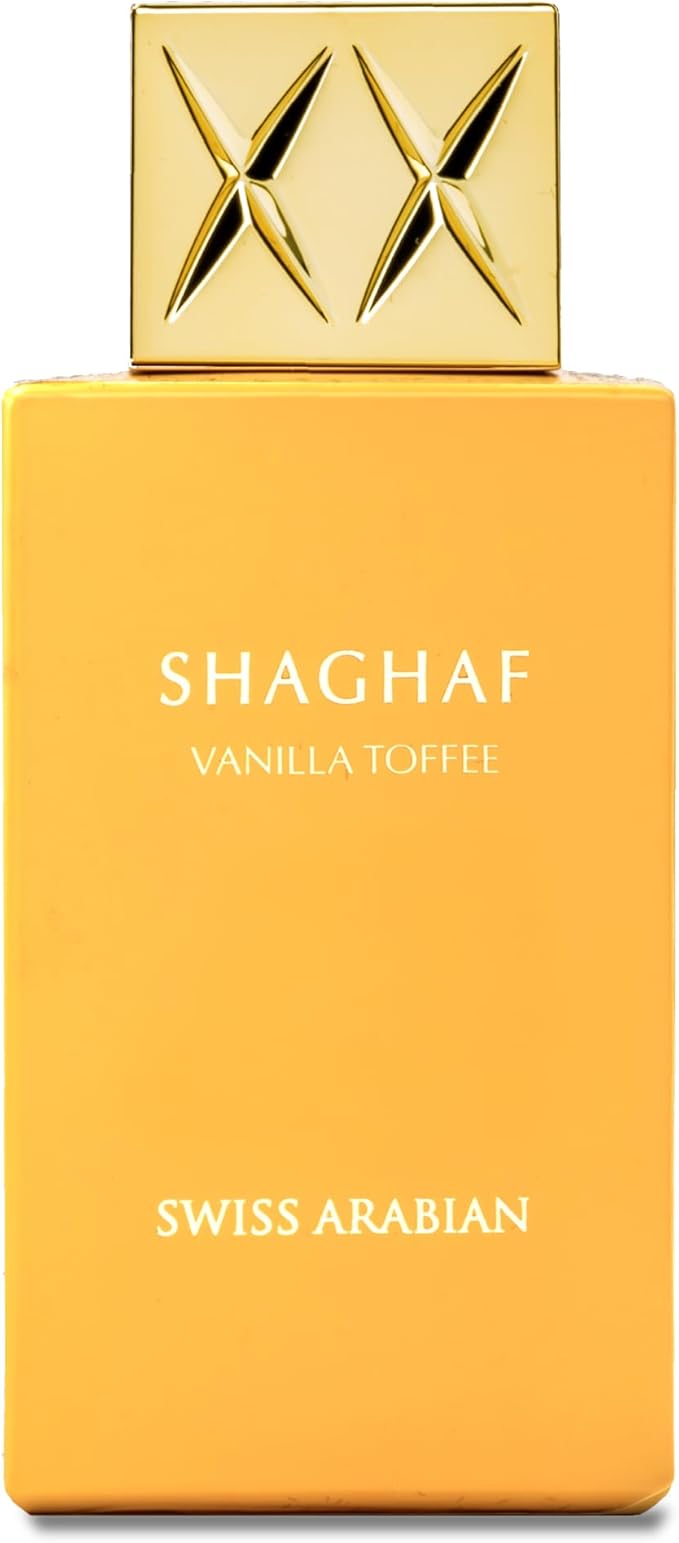 Swiss Arabian Shaghaf Vanilla Toffee Eau de Parfum, 75ml, Premium Quality Perfume, Women and Men’s Fragrance, Gourmand Luxurious Blend Perfumes for Men and Women