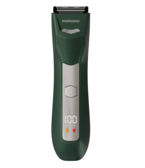 Porodo Lifestyle Menzo Rechargeable Trimmer, Cord and Cordless, Precision Stainless Steel Blades, USB Rechargeable- Green