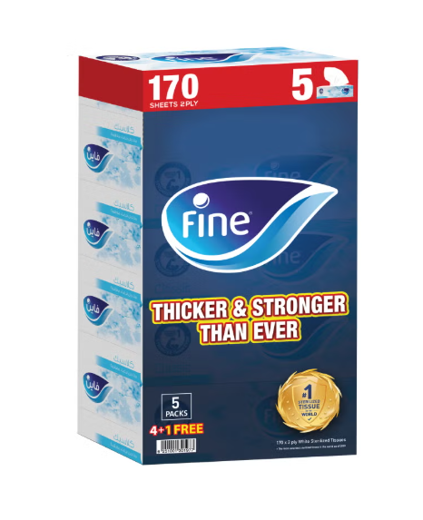 Facial Tissue 170 Sheets 2 Ply Pack of 5