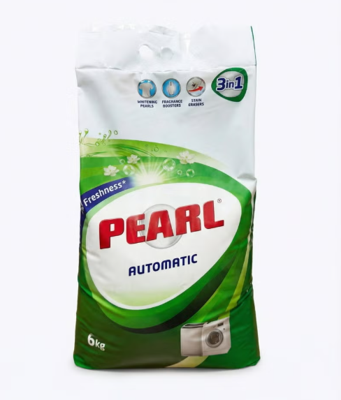 Pearl Laundry Detergent Powder Low Foam Original 6kg Promo Pack Bag Whitening Pearls Stain Erasers for Automatic Machine 6 Kg