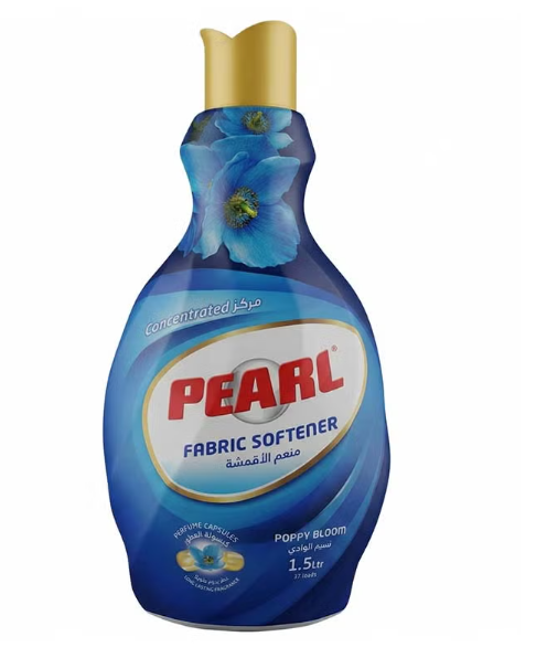 Pearl Fabric Softener Concentrate 1.5L Poppy Bloom Perfume Capsules Long Lasting Fragrance Laundry Conditioner 1.5 L