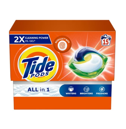Original All In One Laundry Detergent Pods Whitens Brightens Freshens 15 Count 286.5grams