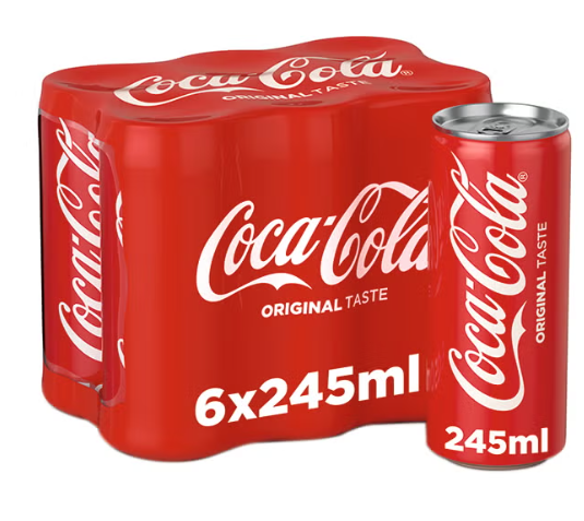 Regular Soft Drink Cans 245ml Pack of 6
