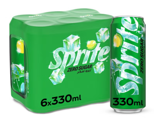 Zero Lemon Lime Carbonated Soft Drink Can Pack