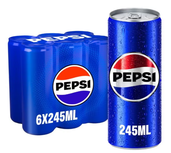 PEPSI Extra Fizz Carbonated Soft Drink 245ml Pack of 6