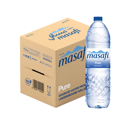 Masafi Pure Low Sodium Natural Water 1.5Liters Pack of 12