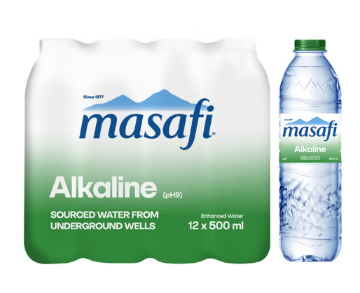 Masafi Alkaline Natural Water 500ml Pack of 12