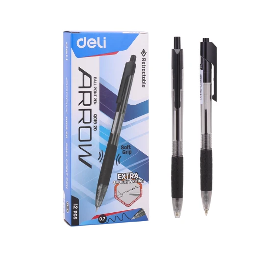 Retractable S/Ballpoint Pen.7mm(1x12)(BK)
