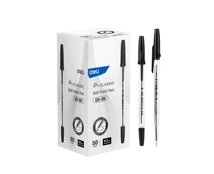 Smooth Ball Point Pen Black .7mm (1x50)