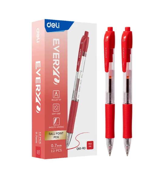 Retractable Smooth Ball Point Pen 0.7mm (1X12)