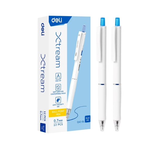 Retractable Smooth Ball Point Pen 0.7mm(1X12)