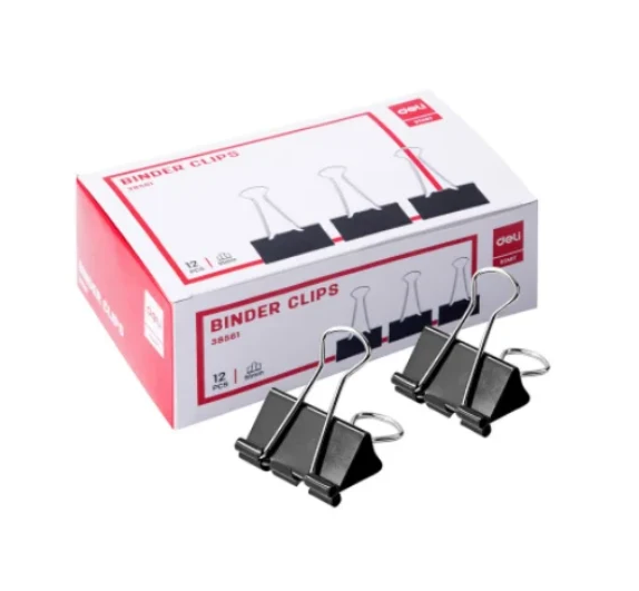 Black Binder Clips 51mm (1X12)