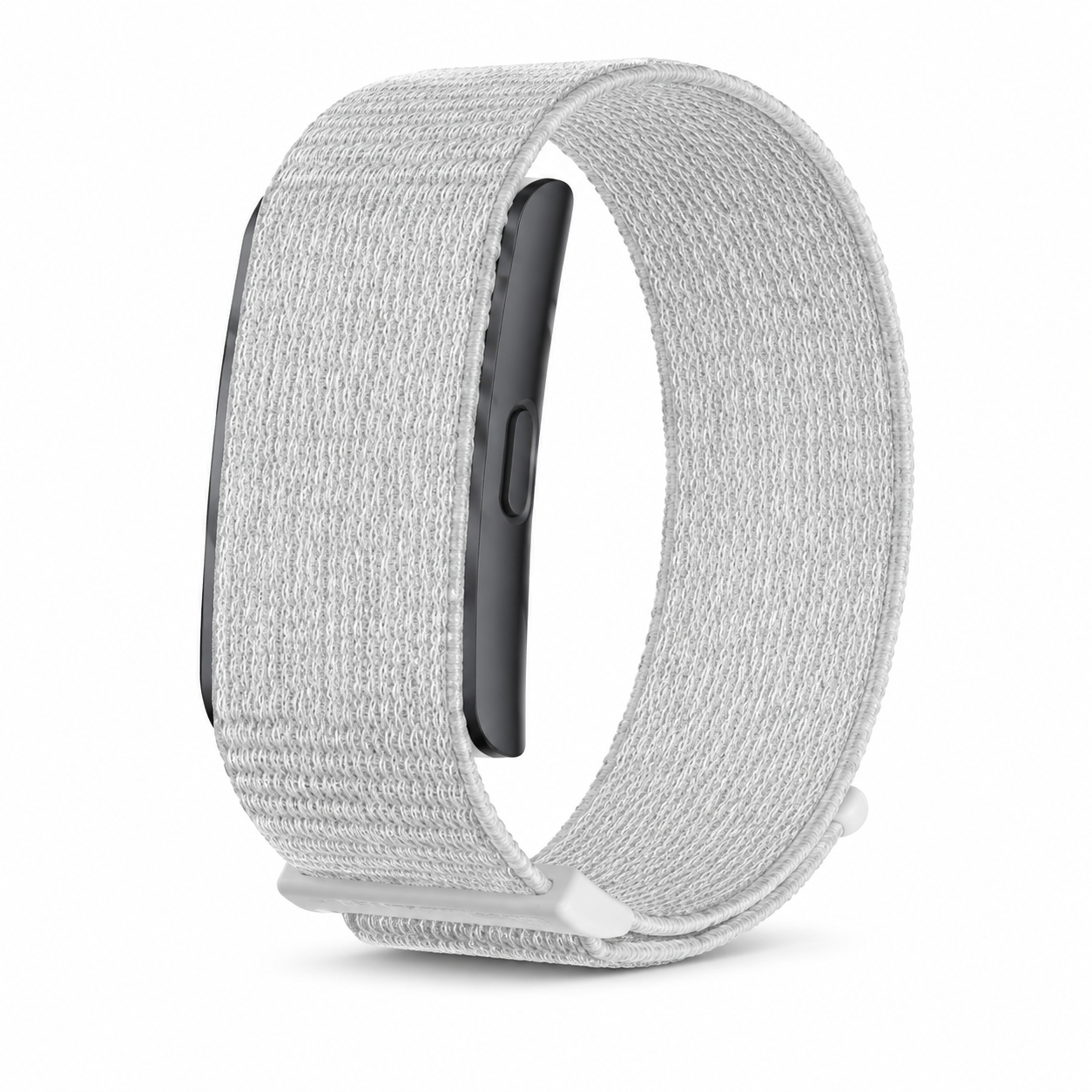 Green Lion Smart Fitness Band with Heart Rate SpO2 and Sleep Monitoring, 5ATM Waterproof Nylon Strap, Bluetooth 5.4, 10-Day Battery - white
