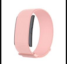 Smart Fitness Band with Heart Rate SpO2 and Sleep Monitoring, 5ATM Waterproof Nylon Strap, Bluetooth 5.4, 10-Day Battery - Pink