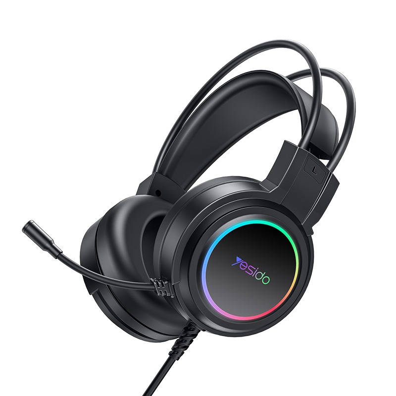 EK05 HD ميكروفون 3D ستيريو الصوتيات واجهة USB RGB الألعاب سماعة سلكية سماعة سلكية