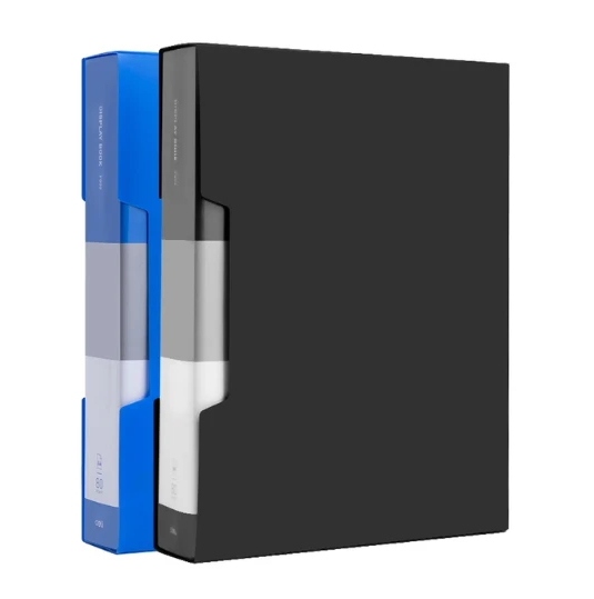 Deli A4 Display Book 80 Pockets With Case BK & BL