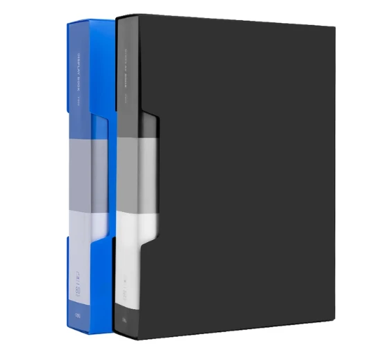 Deli A4 Display Book 100 Pockets With Case BK & BL