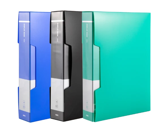 A4 Deli Economical Display Book 80 Pockets W/Case