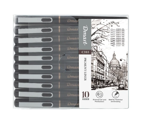 Dmast Pigment Liner Black (1x10)