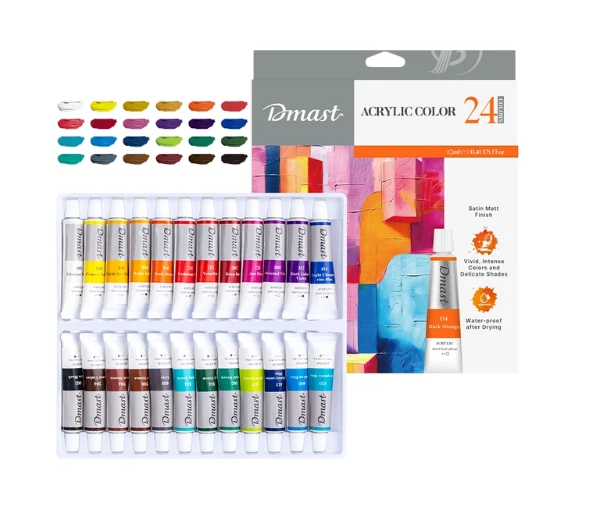 Dmast Acrylic Color 12ml 24 Colors