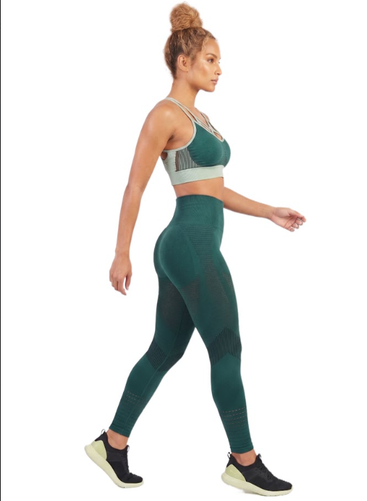 SpinFit High Waist Hollow Leggings - Green - L